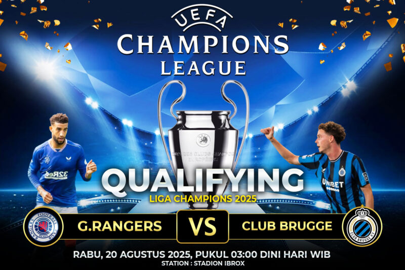 Prediksi G.Rangers vs Club Brugge 20 Agustus 2025